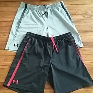 2 pair Under Armour loose fit Mens XL shorts